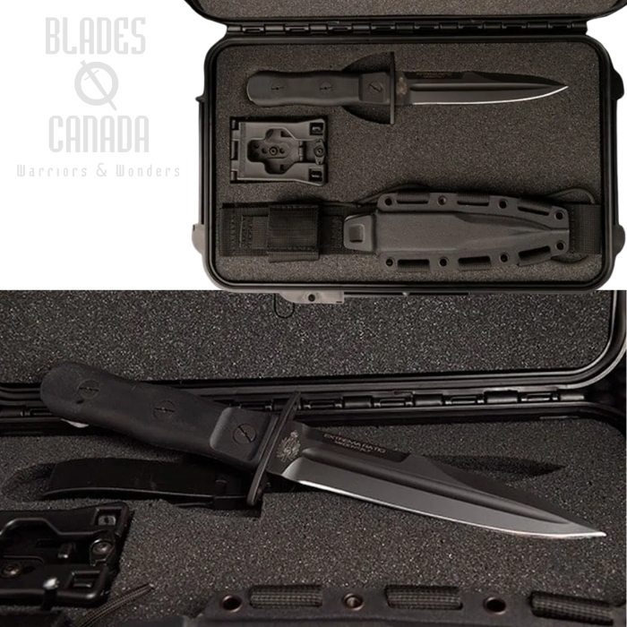 Extrema Ratio Nimbus Ordinanza Fixed Blade Knife, N690 Black, Black Handle (image for) Extrema Ratio Nimbus Ordinanza Fixed Blade Knife, N690 Black, Black Handle